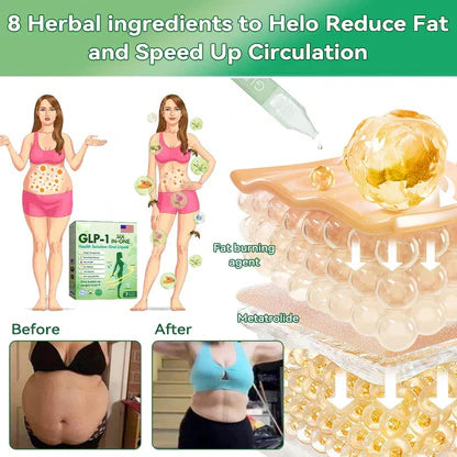 GLP-1 SIX-IN-ONE Health Solution Oral Liquid (Just once a day, visible changes in 7 days) For obesity, cardiovascular health, diabetes, sleep apnea, Gut Health, joint issues, and more