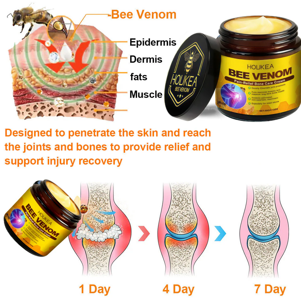 HOUKEA® Bee Venom Pain-Relief Bone Healing Cream ⏰
